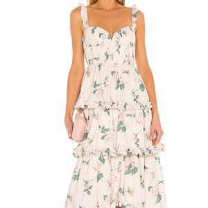 sau lee powder pink floral dress from Revolve